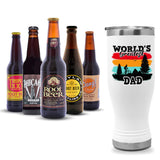 World's Greatest Dad Tumbler & Gourmet 12-Pack Root Beer Sampler Bundle