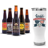 World's Greatest Dad Tumbler & Gourmet 12-Pack Root Beer Sampler Bundle