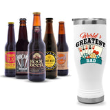 World's Greatest Dad Tumbler & Gourmet 12-Pack Root Beer Sampler Bundle