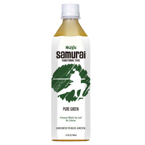 NOYU SAMURAI Pure Green Unsweetened Green Tea - 16.9 oz (12 Pack)