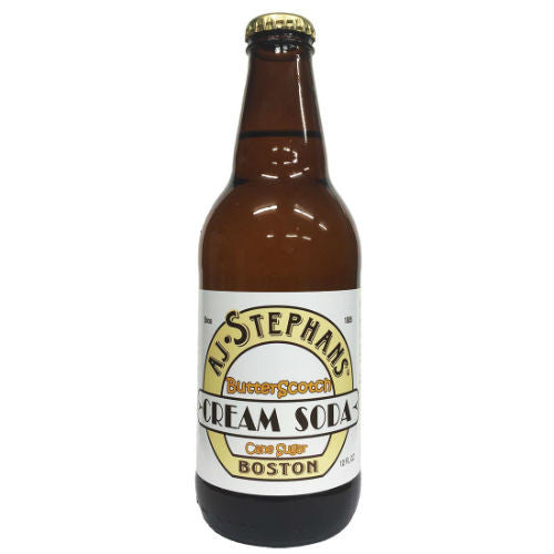 AJ Stephans Butterscotch Cream - 12 OZ (12 Glass Bottles)