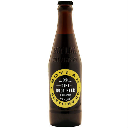 Boylans Diet Root Beer  - 12 oz (12 Glass Bottles)