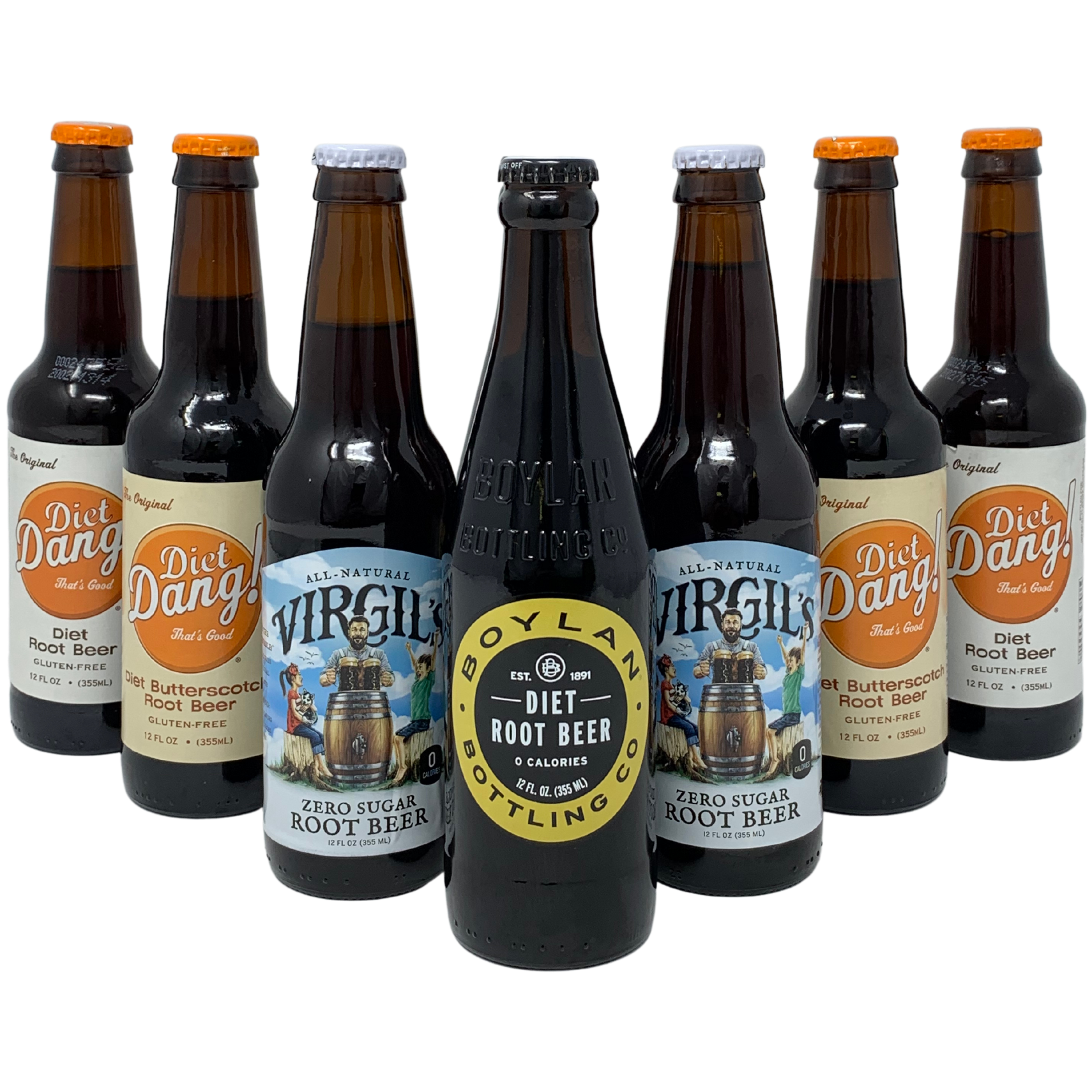 DIET Root Beer Sampler - 12 oz (12 Glass Bottles)