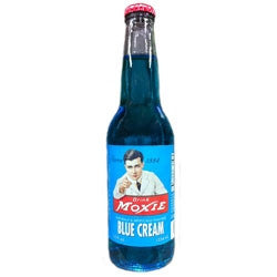 Moxie Blue Cream with Pure Sugar - 12 oz (12 Pack) - Beverages Direct
