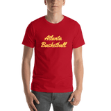Personalized Atlanta Basketball T-Shirt - Red - Test - Shirt View