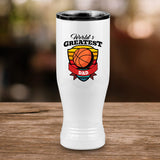 World's Greatest Dad Pilsner Tumbler (White 20 oz Polar Camel)