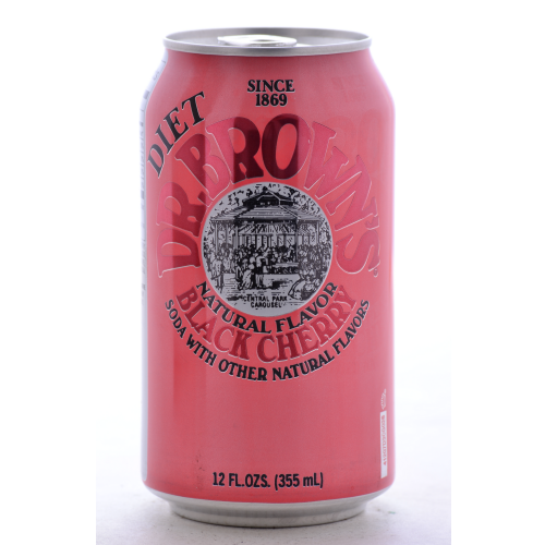 Dr. Brown's Diet Black Cherry Soda - 12 oz (24 Cans)