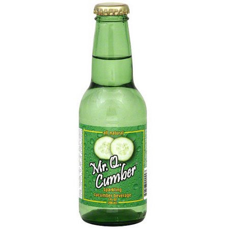 Mr Q Cucumber Soda - 7 OZ (24 Glass Bottles)