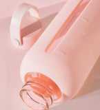 Healthish Pink Time Indicator Glass Water Bottle