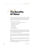 Benefits of Drinking Water and Staying Hydrated