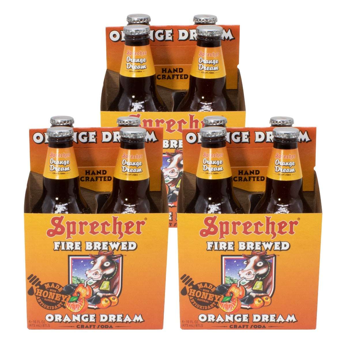 Sprecher Orange Dream Soda - 16 oz (12 Glass Bottles)