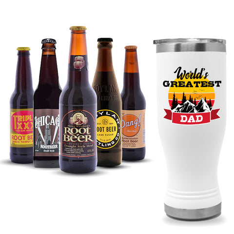 World's Greatest Dad Pilsner Tumbler (White 20 oz Polar Camel)