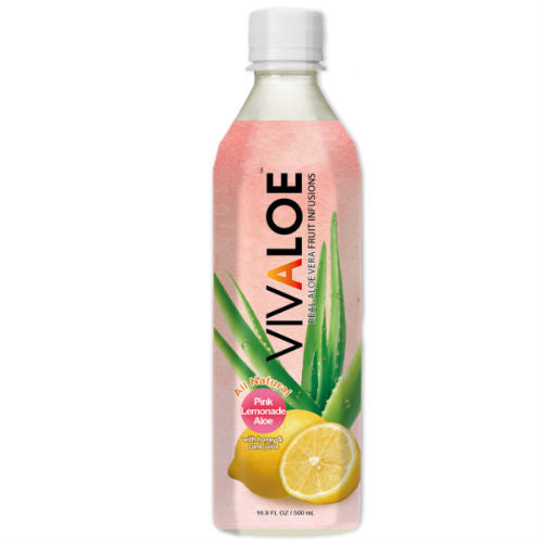 Vivaloe Pink Lemonade Aloe - 16.9 oz (24 Pack)