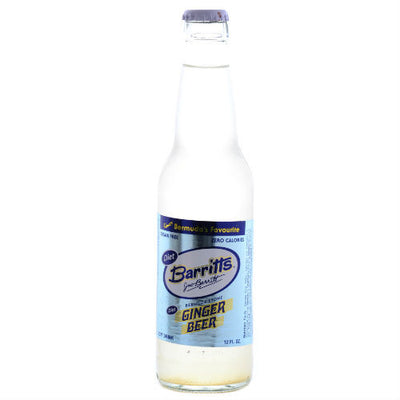 Barritts DIET Ginger Beer - 12 oz Glass Bottles