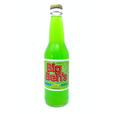 Big Ben's Lime Soda - 12 oz Glass Bottles