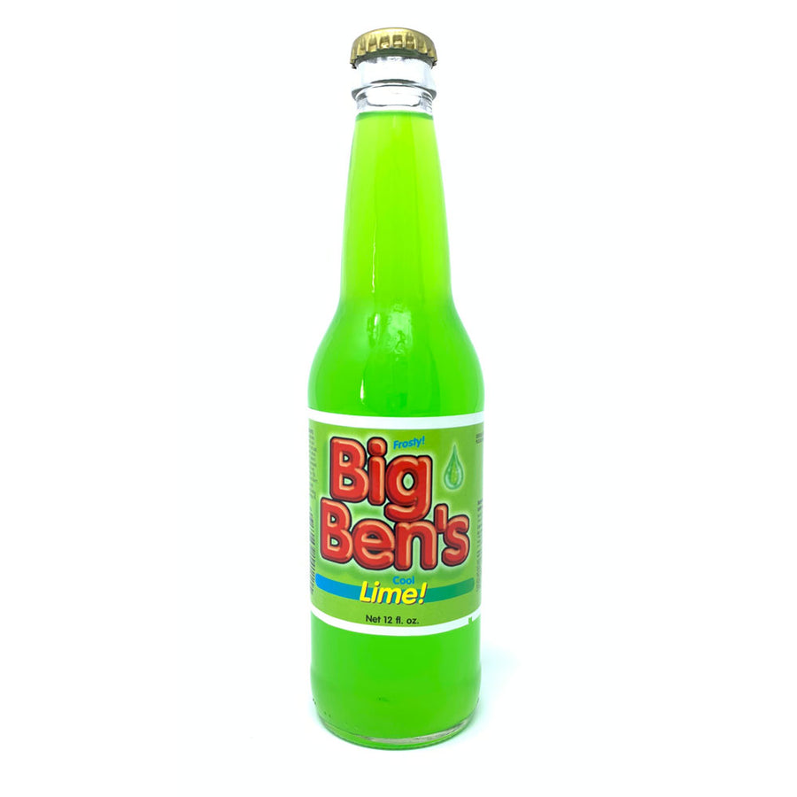 Big Ben's Lime Soda - 12 oz Glass Bottles
