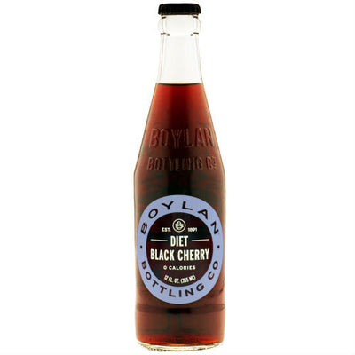 Boylan Bottleworks Diet Black Cherry - 12 oz Glass Bottles