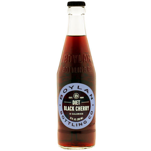 Boylan Bottleworks Diet Black Cherry - 12 oz Glass Bottles
