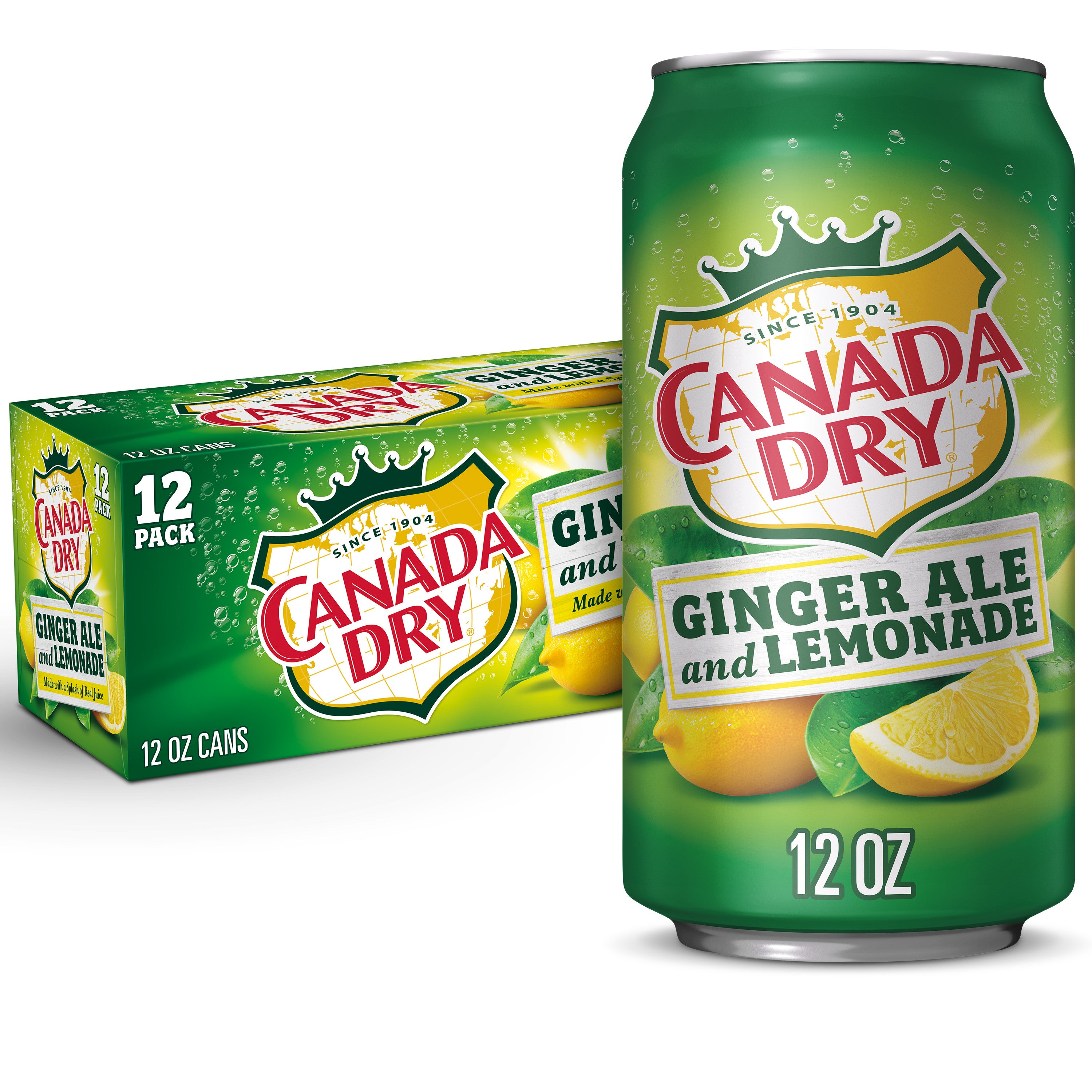 Canada Dry Ginger Ale and Lemonade - 12 OZ (12 Cans)