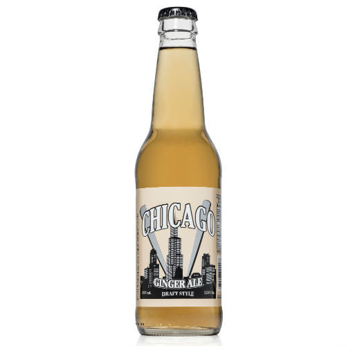 Chicago Draft Style Ginger Ale - 12 oz Glass Bottles