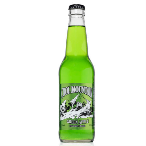 Cool Mountain Green Apple Soda - 12 oz Glass Bottles