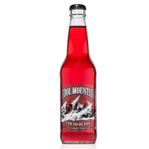Cool Mountain Strawberry Soda - 12 oz Glass Bottles