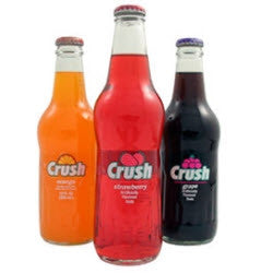 Crush Orange, Strawberry, and Cream Soda Real Sugar Variety Pack, 24 pk./12  oz. Glass Bottles