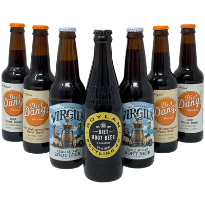 DIET Root Beer Sampler - 12 oz Glass Bottles