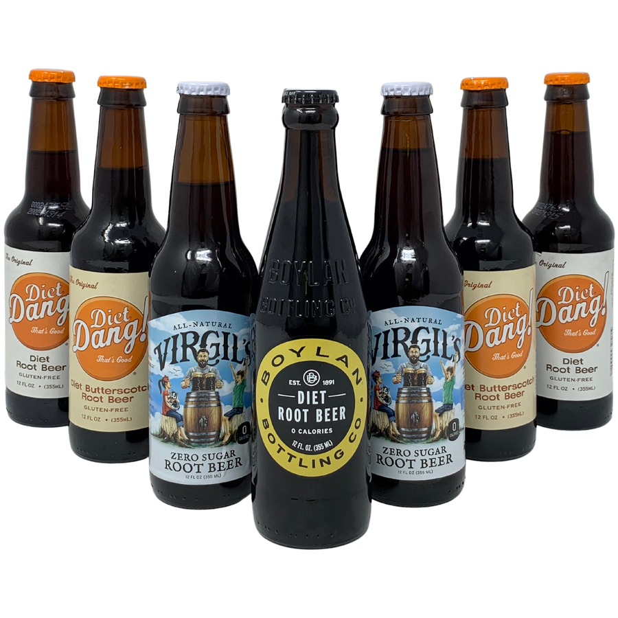 DIET Root Beer Sampler - 12 oz Glass Bottles