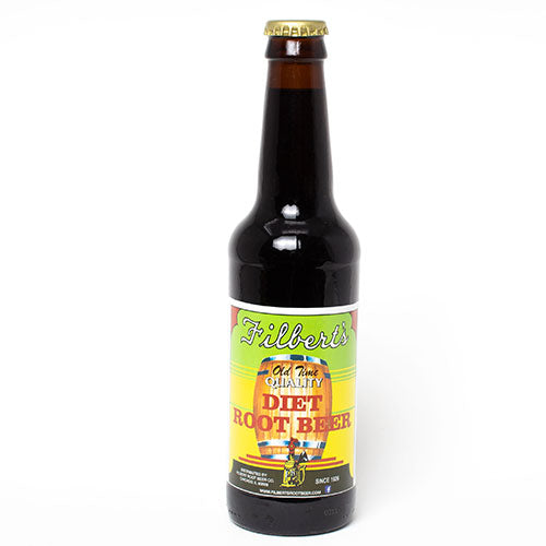 Filbert's Diet Root Beer- 12 oz Glass Bottles