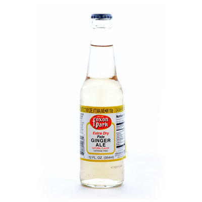 Foxon Park Extra Dry Pale Ginger Ale - 12 oz Glass Bottles