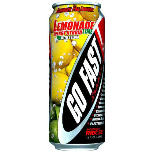 Go Fast Lemonade Lime Energy Hybrid - 16 oz (24 Pack)