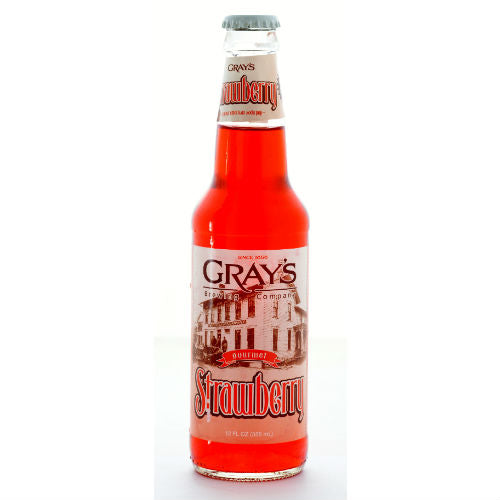 Gray's Strawberry Soda  - 12 oz (12 Pack) - Beverages Direct