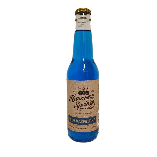 Harmony Springs Blue Raspberry - 12 OZ (12 Glass Bottles)