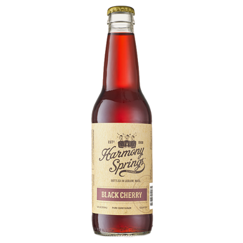 Harmony Springs Black Cherry Soda - 12 oz Glass Bottles