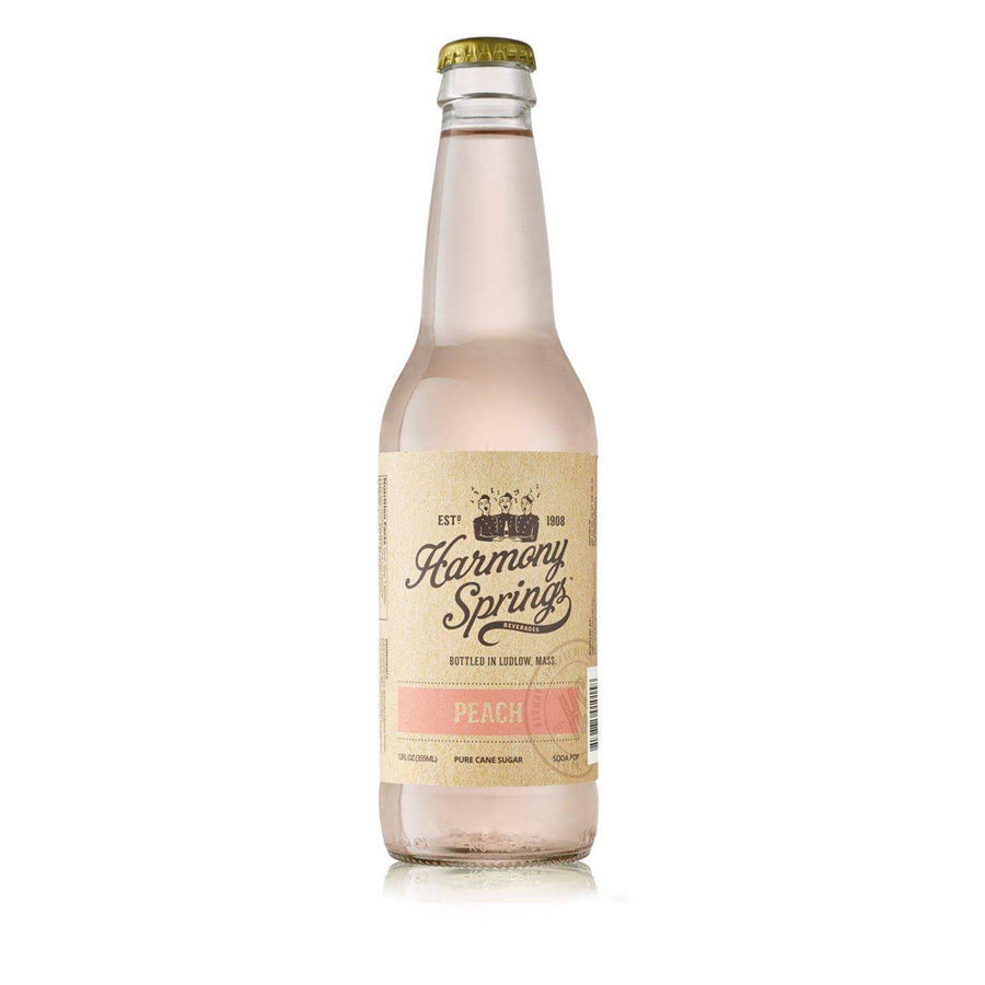 Harmony Springs Peach - 12 oz Glass Bottles