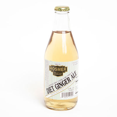 Hosmer Mountain DIET Ginger Ale- 12 oz Glass Bottles