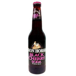 Iron Horse Black Cherry Soda - 12 oz Glass Bottles