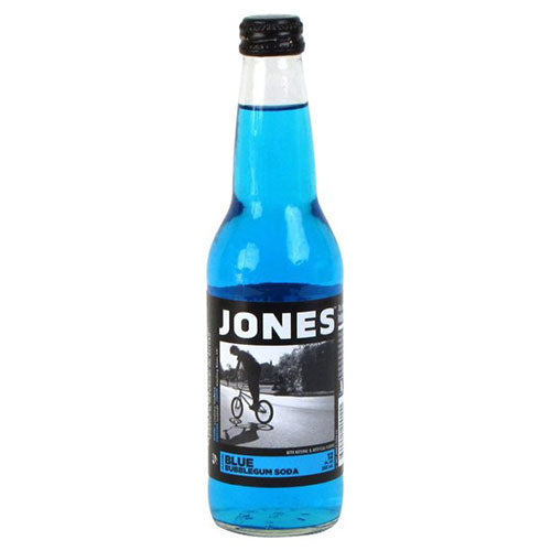 Jones Blue Bubblegum Soda 12 oz Glass Bottles