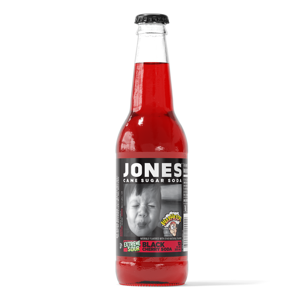 Jones Warheads Sour Black Cherry - 12 OZ (12 glass Bottles)