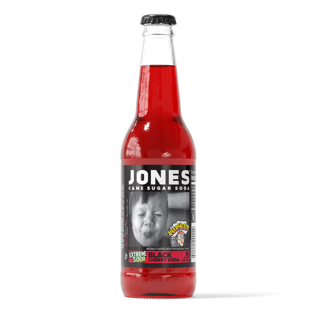 Jones Warheads Sour Black Cherry - 12 oz Glass Bottles