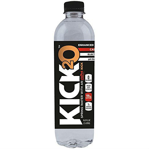 Kick2O Caffeinated Spring Water 100mg - 16.9 oz Bottles