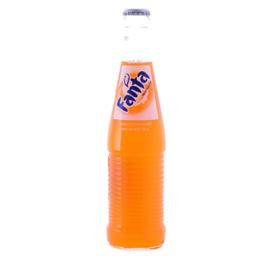 Fanta Orange Mexico Fruit Soda Pop, 355 ml Glass Bottle 