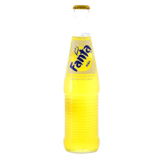 Mexican Fanta Pineapple with Pure Sugar - 12 oz Glass Bottles