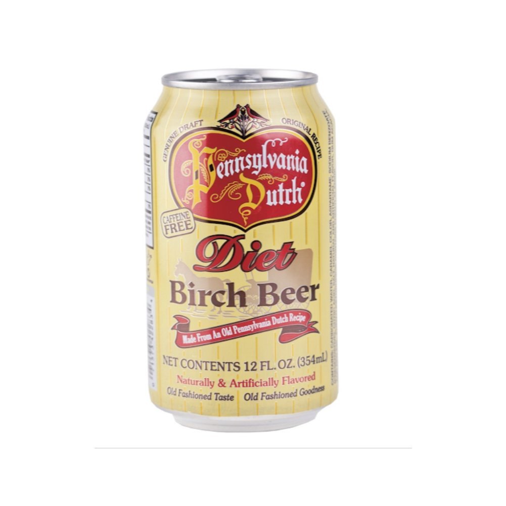 Pennsylvania Dutch Diet Birch Beer, 12 Oz. (Pack of 12 Cans)