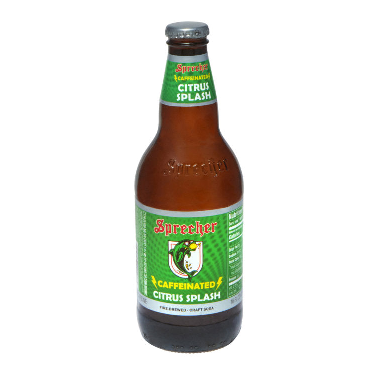 Sprecher Citrus Splash Soda (Caffeinated) - 16 oz Glass Bottles