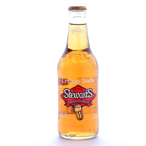 Stewart's Cream Soda - 12 oz Glass Bottles