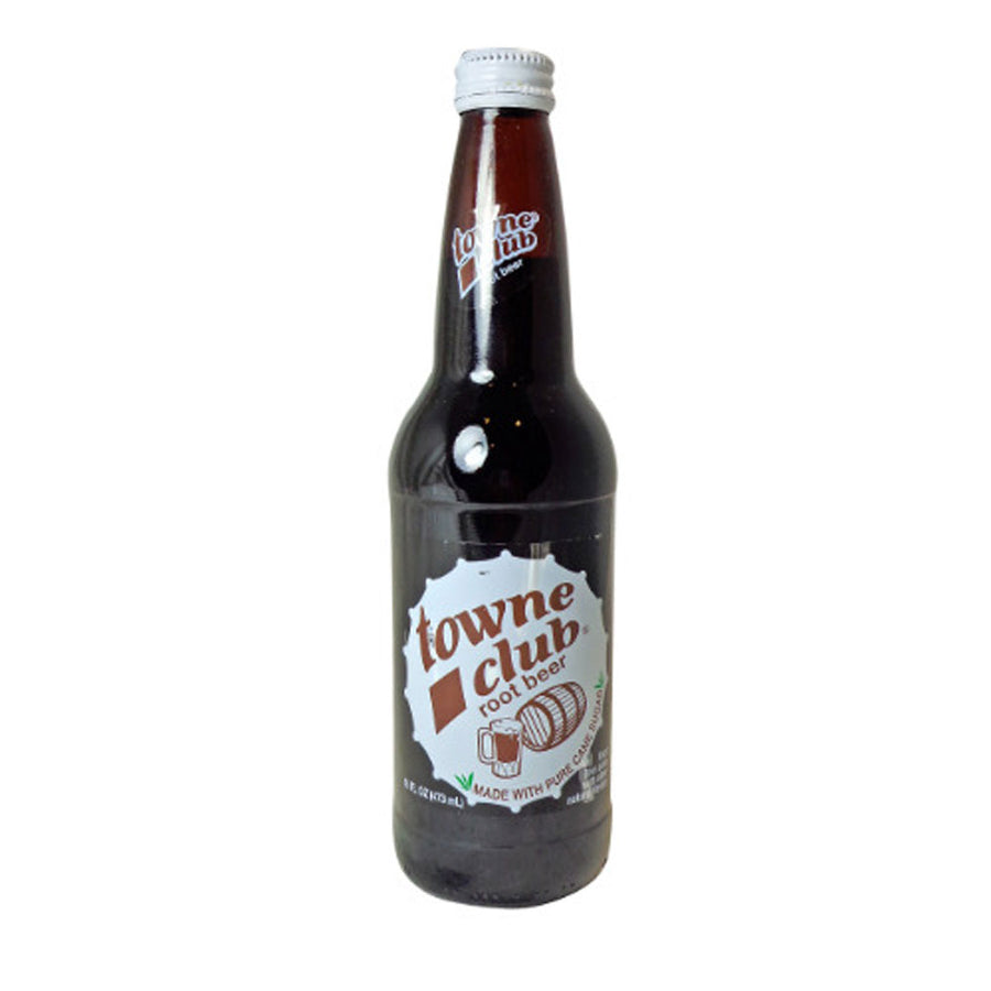 Towne Club Root Beer 16 oz Glass Bottles