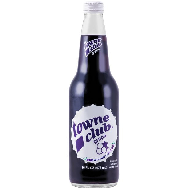 Towne Club Grape 16 oz Glass Bottles