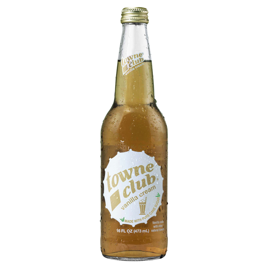 Towne Club Vanilla Cream 16 oz Glass Bottles